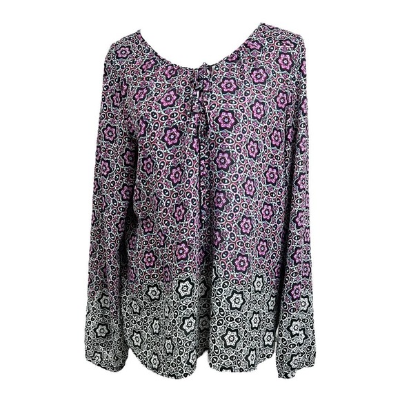 Sanctuary Laurel Print Boho Top L - Picture 1 of 6